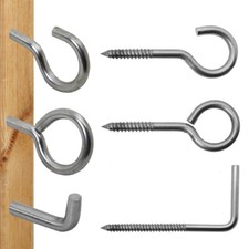 Schraubhaken Hakenschraube Ösenschraube Edelstahl V2A Öse Ringhaken Holzgewinde