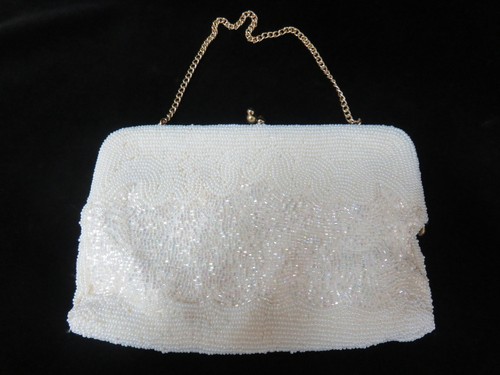 Vintage perlen clutch - perlen,