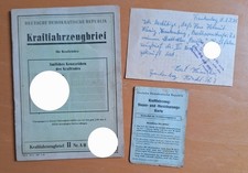 SR59 Berlin , Kraftfahrzeugbrief , Baujahr 1960 , DDR , Roller , Moped , Mofa