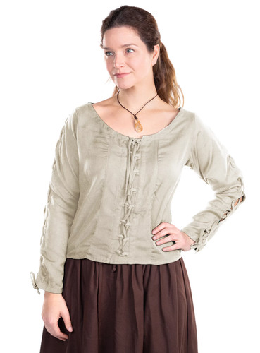 Bauersfrau schnürbluse creme - schnürbluse,