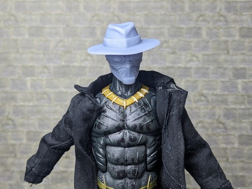 Spider man noir custom head - spider-man,