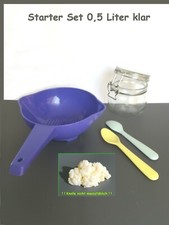 Milch Kefir Pilz Starter SET 0,5 L KLAR mit Tupperware® Sieb " Goldregen "  🐮 K