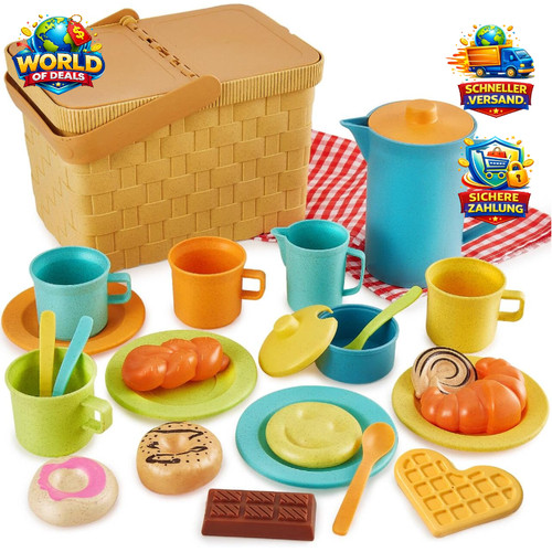 Picknickkorb mit teeservice - picknickkorb,