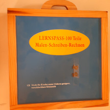 100-Teile Lernspass: Malen, Schreiben, Rechnen, magnetische Holzsteine