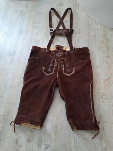 Trachtenlederhose mit träger - mit,