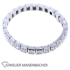 Massives Vintage Brillantarmband / Tennisarmband 750er Weißgold