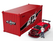 MITSUBISHI Lancer Evo IV - FNF + Figure & Container  - red - Time Micro 1:64