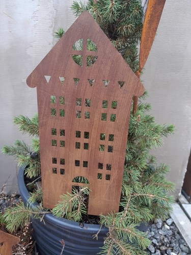 Set rostige gartenstecker - rostige,