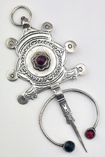 Antike Silber Gewand Fibel