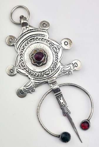 Antike silber gewand fibel - antike,