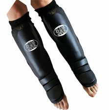 BAY® LEDER Muay Thai Spann- Schienbeinschoner Thaiboxen MMA K1 K-1 Spannschutz