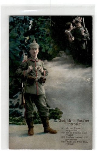 Soldat mit pickelhaube - ak,