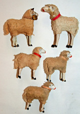5 Wollschafe - Krippe 1920 -