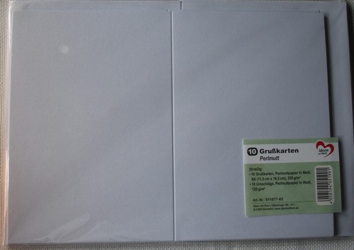 Grußkarten perlmutt - grußkarten, "perlmutt