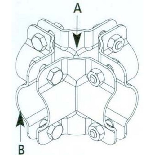 Kreuzschelle fach 1 - , 1/2"
