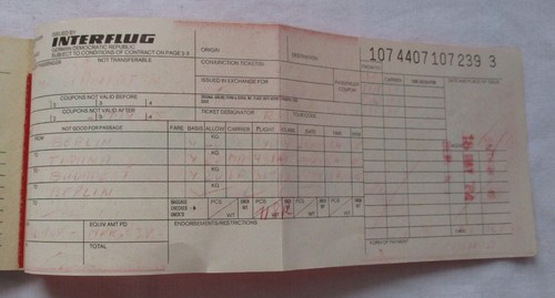 Interflug flugschein - interflug,