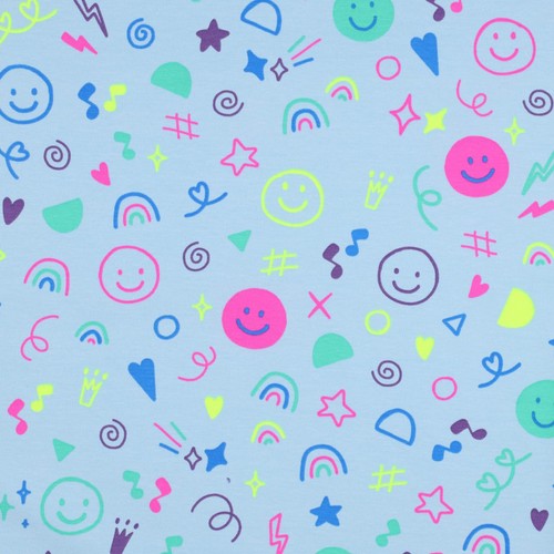 Neon doodle light - neon, blue
