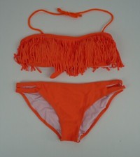 Fransen Bikini orange Gr. L 38