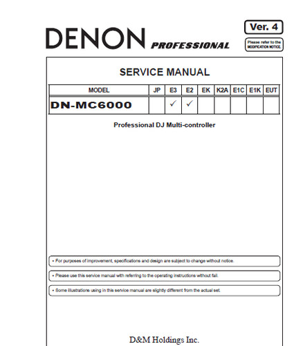 Denon mc6000 service - denon, dn-mc6000
