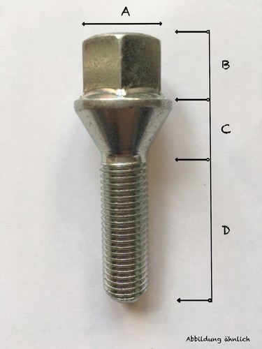 Radschraube m14 x - 1.5, 47mm