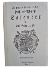 Vredener Reprints Hochstift Münster Adress-Calender 1786 Taschenbuch