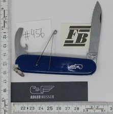 ADLER-Messer , feine Wellenschliff-Klinge, blaue ADLER-Griffschalen #456  74121Y