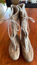 Winterstiefel beige braun warm gefüttert wenig getragen Gr. 37 FUN & CO