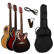 ROUNDBACKGITARRE - AKUSTIKGITARRE - MIT EQ - VIELE FARBEN - TASCHE - BAND - RB