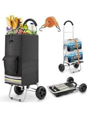 Einkaufstrolley, faltbar bis 50kg wasserdicht 75l leise Räder✅ Lagerräumung✅