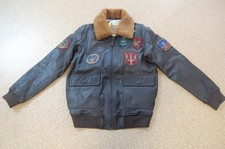 Lederjacke Flieger Top Gun mit Pelzkragen Gr. M