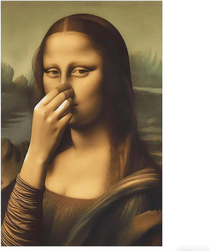 Wanddekoration humorvolle mona - wanddekoration,