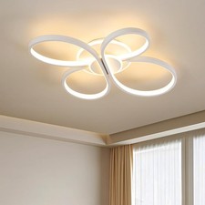 LED Deckenlampe 60cm 42W Dimmbar mit Fernbedienung Blume-Design für Wohnzimmer