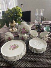 Melitta Porzellan Budapest Rosendekor Kaffeegedeck 19 Teilig TOP Zustand