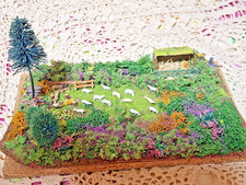 H0 Diorama Modellbau Heide mit Schafen