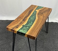 Green Epoxy River Table, Live