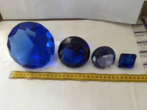 Glas diamanten brillant blau - glas,