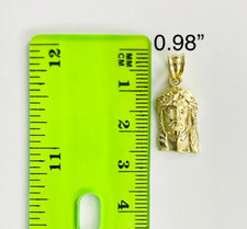 Solid 10K Gold Jesus Face