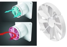 Rückschlagklappe Rückstauklappe für Wandventilator Ø 100 120 125 150 mm ZZ