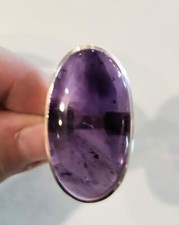 Langer ovaler Amethyst Ring