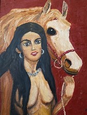 Zigeunerin mit Pferd Bild