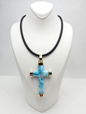 Larimar-Kreuz-Anhänger +
