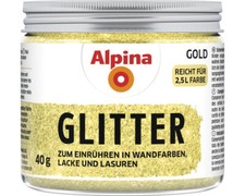 Alpina Glitter Zusatz zum Einrühren in Wandfarben, Lacke und Lasuren gold 40 g