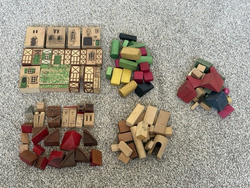 Bunte vintage holz bausteine - bunte,