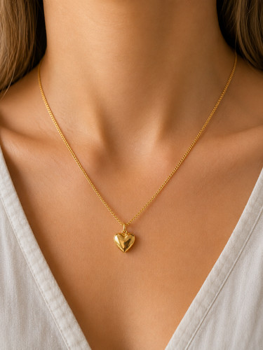 Goldkette herzkette mit herz - goldkette,