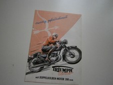 Triumph Cornet 200, Triumph Nürnberg, Originaler Motorrad Prospekt von 1954