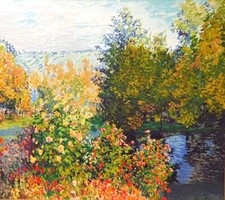 Gemälde Claude Monet "Garten von Montgeron" Öl auf Leinwand Reproduktion 80er