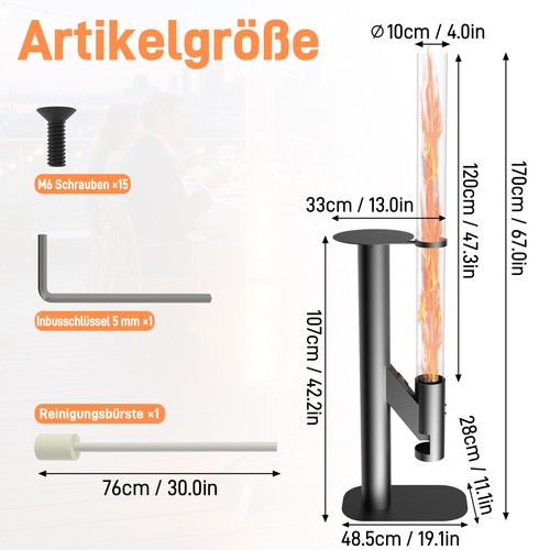 Feuerrohr raketenofen schwarz - raketenofen,