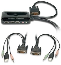 LINDY 32777 – 2-Port KVM Switch (DVI-D, USB 2.0 & Audio)