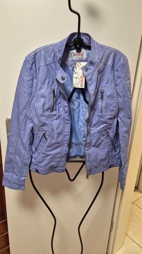 Kunstlederjacke kurz hellblau - kurz,