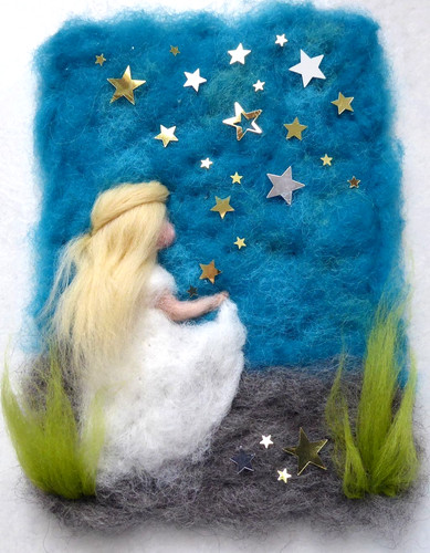 Wollbild sterntaler kleid - ♥wollbild,